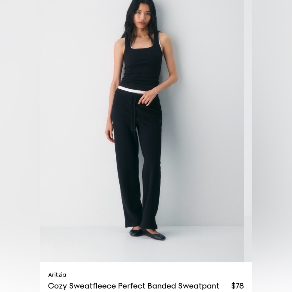 NWT Aritzia sweat fleece cozy navy sweatpants